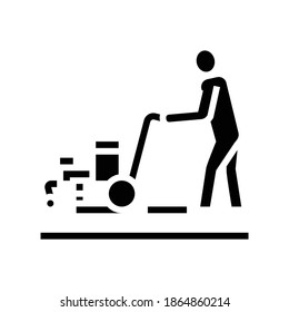 marcando el vector de icono de glifo de carretera. marcando el signo de la carretera. símbolo de contorno aislado ilustración negra
