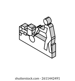 marking road isometric icon vector. marking road sign. isolated symbol illustration