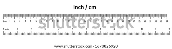 Marking Rulers 30 Cm 12 Inchruler Stock Vector (Royalty Free ...