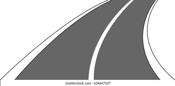 Markings on the road. The line bounding lanes and roadways. Germany. 