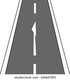 Markings on the road. Preliminary hand. Germany. 