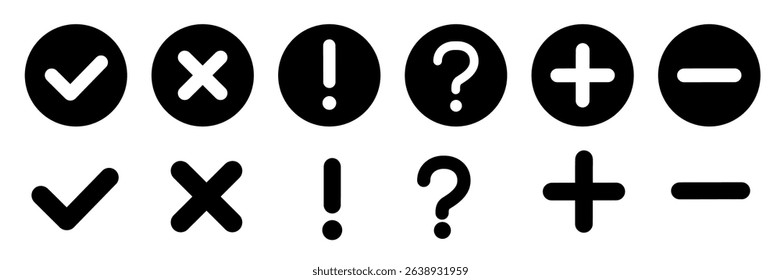 Marks icon. Punctuation signs set .