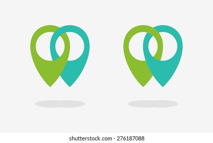 marks the place combined logo set