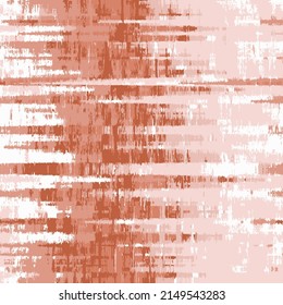 Marl Heather Border Texture Background. Faux Cotton Fabric with Vertical T Shirt Stripe. Vector Pattern Design. Peaches Melange Space Dye Edging Trim for Textile Effect. Vector EPS 10