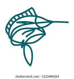 Marlin fish business Icon Illustration Brand Identity