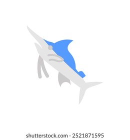 Marlin Fish Flat Icons, Vector illustration