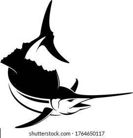 Marlin Fish illustration use for marlin design template