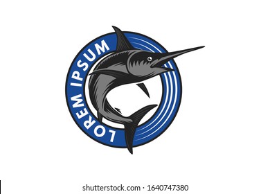 Marlin Fish Logo For fishing community, full color