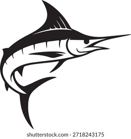 Símbolo del logotipo del pez Marlin, Arte vectorial, iconos y gráficos para diseñadores