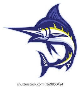 Marlin fish mascot