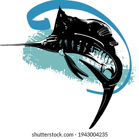 The Marlin fish in the ocean