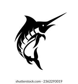 Marlin fish silhouette icon design