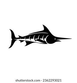Marlin fish silhouette icon design