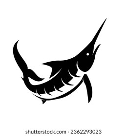 Marlin fish silhouette icon design