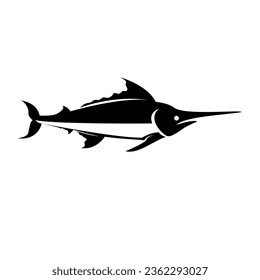 Marlin fish silhouette icon design