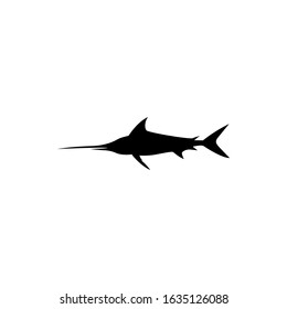 marlin fish silhouette. vector illustration of marlin fish