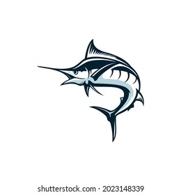 Marlin fish, sword fish illustration for sport club