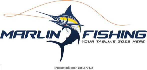 Marlin Fishing Logo Template, Great to use as your marlin fishing Activity. 