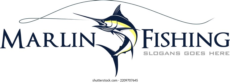 Marlin Fishing Logo Template Unique Fresh Stock Vector (Royalty Free ...