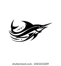 Marlin fishing logo vector illustration. Marlin vector logo