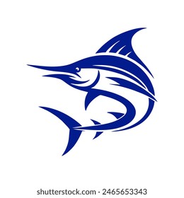 Marlin fishing logo vector illustration. Marlin vector logo