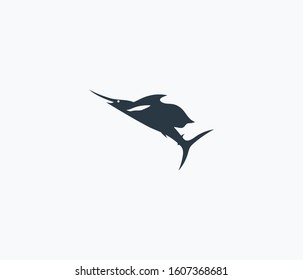 Marlin icon isolated on clean background. Marlin icon concept drawing icon in modern style. Vector illustration for your web mobile logo app UI design.
