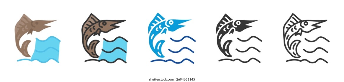 marlin icon set multi style various collection
