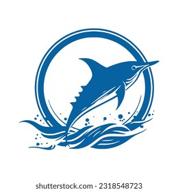 Marlin Logo Illustration Vector Design Template