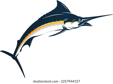 marlin sword fish vector for fishing logo company