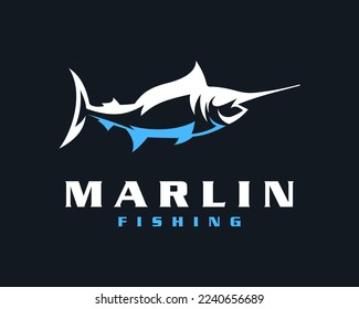 Marlin Swordfish Fish Sea Ocean Marine Wildlife Fishing Seafood Saltwater Mascot Vector Logo Design