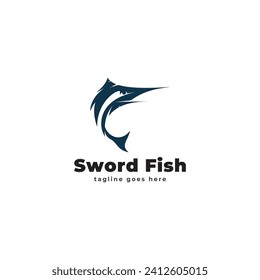 Marlin Swordfish Logo Vector Template
