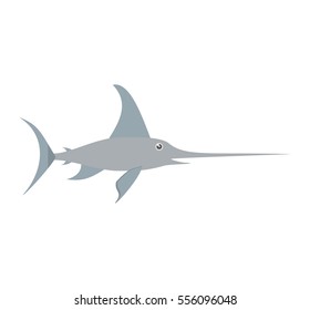 marlin swordfish marine wildlife vector illustration eps 10