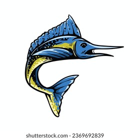 marlin vector illustration artwork isolated