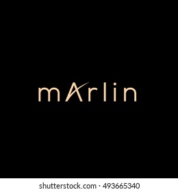 Marlin vector logo design template