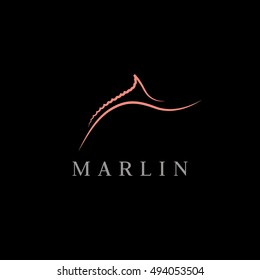 Marlin vector logo design template