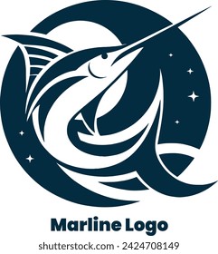 Marline Shark Modern Vector Logo