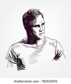 Marlon Brando Vector Sketch Illustration