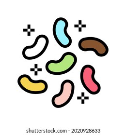 marmalade candy color icon vector. marmalade candy sign. isolated symbol illustration