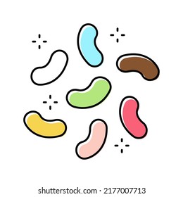 marmalade candy color icon vector. marmalade candy sign. isolated symbol illustration