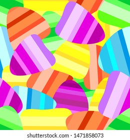 Marmalade colorfull seamlees. Jelly fruit candy pattern. Sweet jelly abstract background. Vector illustration of sweet marmalade