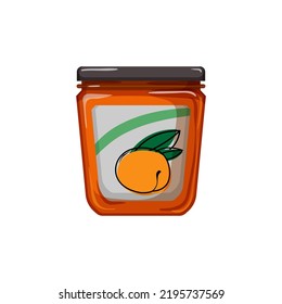 Marmelade-Konfitüre Obstkartoon. Marmelade Konfitüre Fruchtmarke. einzelne Vektorgrafik-Vektorgrafik