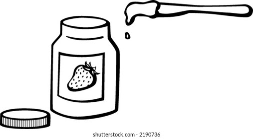 marmalade jar and knife