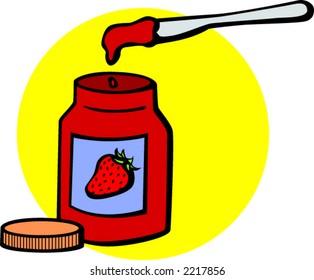 marmalade jar and knife