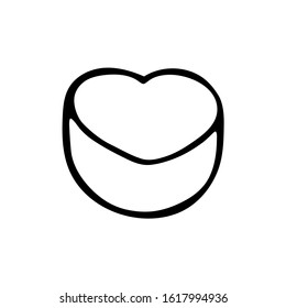 
Marmalade sketch. Doodle of hearts for logo, cards, valentines.