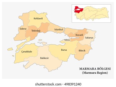 Marmara Region Map