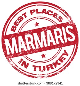 marmaris turkey stamp