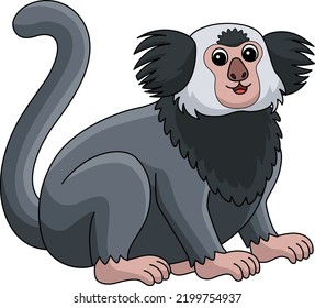 Marmoset Animal Cartoon Colored Clipart