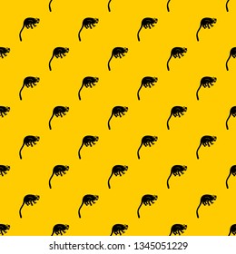 Marmoset monkey pattern seamless vector repeat geometric yellow for any design