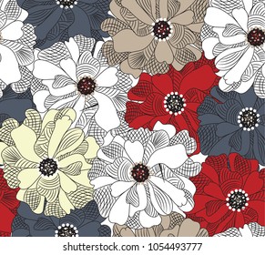 Marmot  flower pattern