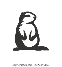 Marmot Icon on White Background - Simple Vector Illustration